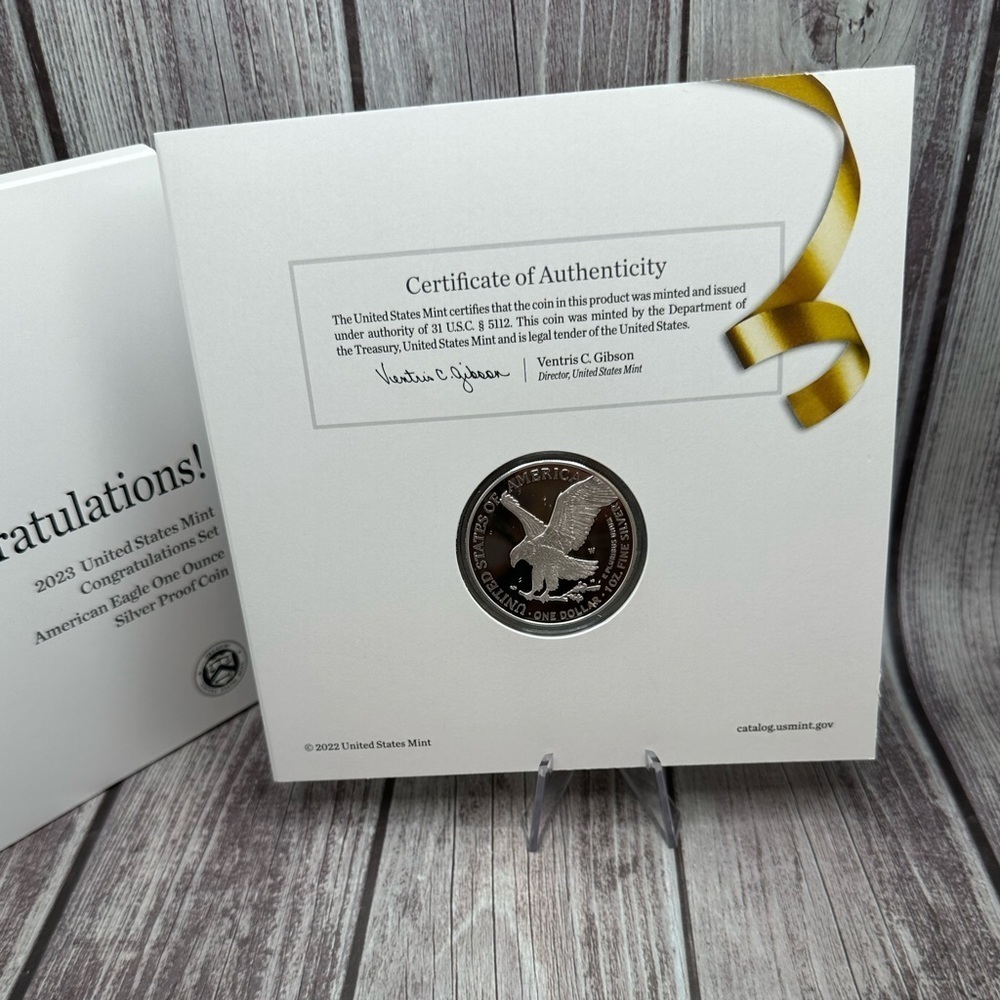 2023 Congratulations Set American Eagle One Ounce 99.9% Silver Proof Coin - Picture 9 of 13